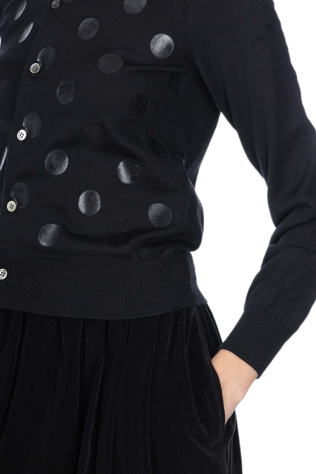 Comme Des Garcons Comme Des Garcons  - Polka Dot Cardigan - Black